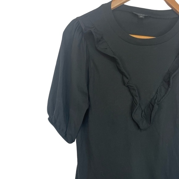 J Crew black blouse, cute neck like and puffy sleeves. Classic & feminine! - Picture 4 of 5